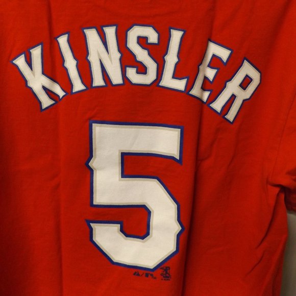 TEXAS RANGERS, #5 KINSLER SHORT SLEEVE T-SHIRT, XL, UNISEX - Picture 1 of 3